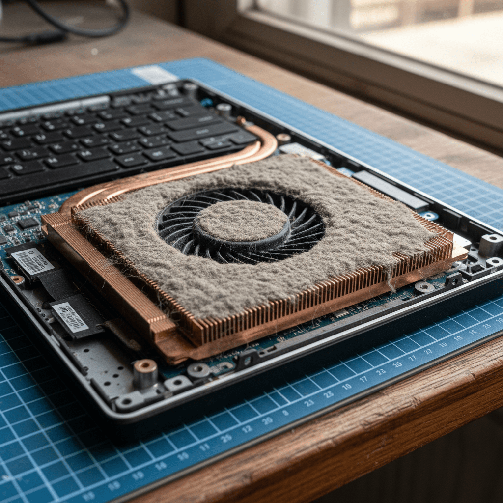 Dust-clogged laptop fan cleaning service in Tea Tree Gully — Adelaide SA 5091