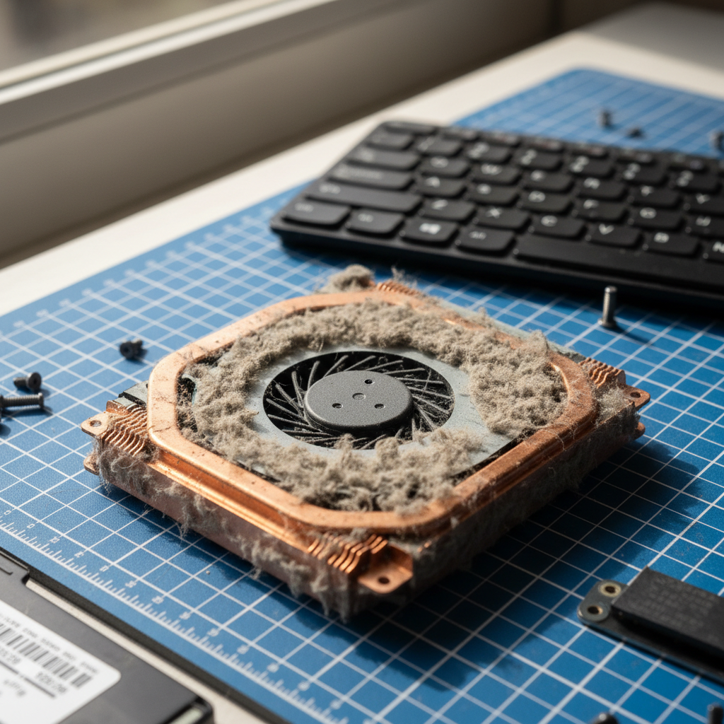 Dust-clogged laptop fan cleaning service in Tenambit — Newcastle NSW 2323