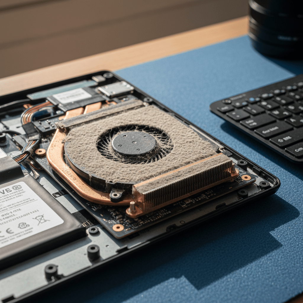 Dust-clogged laptop fan cleaning service in The Range — Adelaide SA 5172