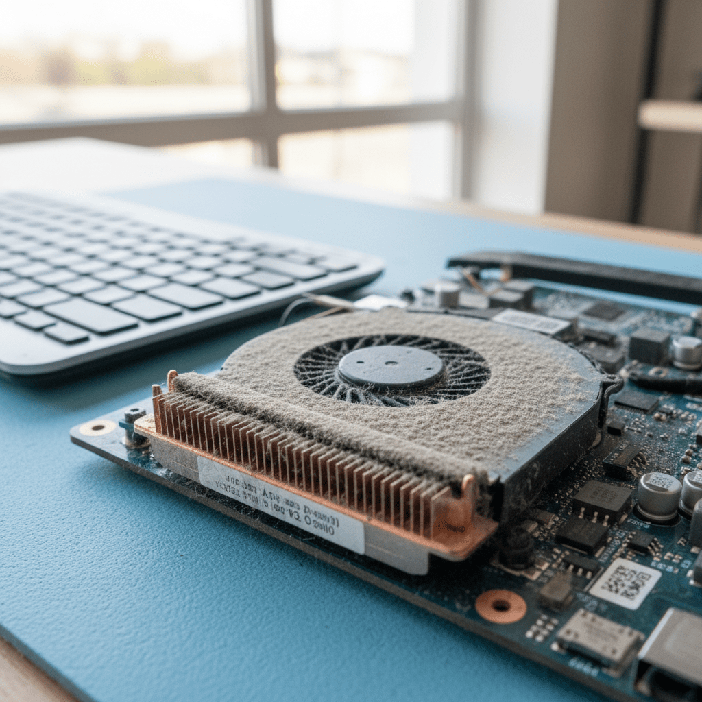 Dust-clogged laptop fan cleaning service in Thebarton — Adelaide SA 5031
