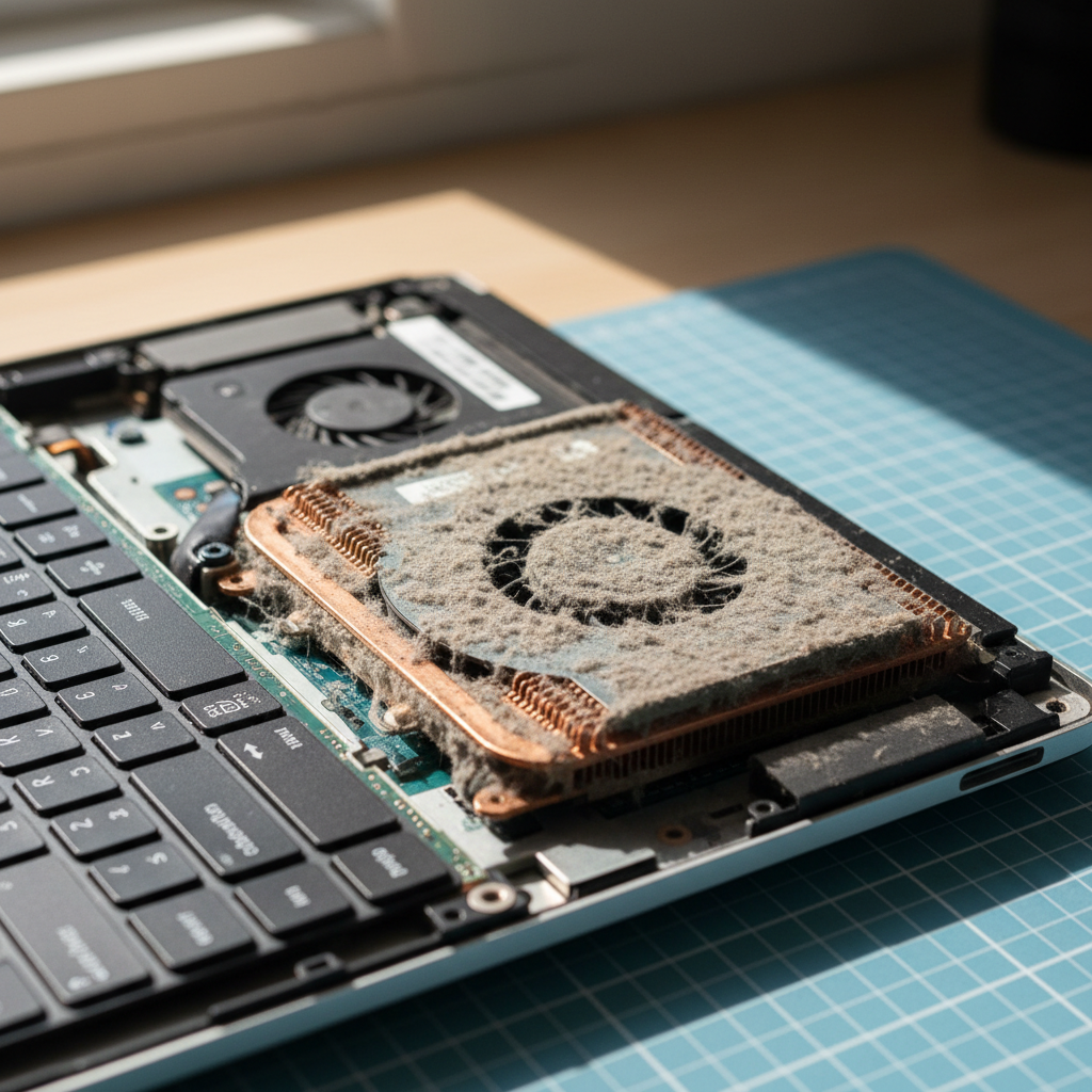 Dust-clogged laptop fan cleaning service in Tolmans Hill — Hobart TAS 7007