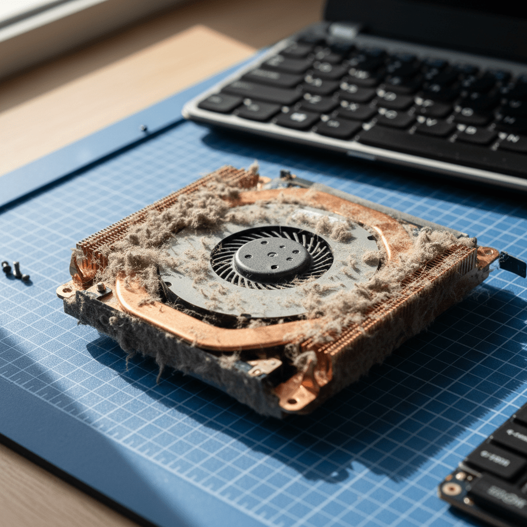 Dust-clogged laptop fan cleaning service in Toorak Gardens — Adelaide SA 5065