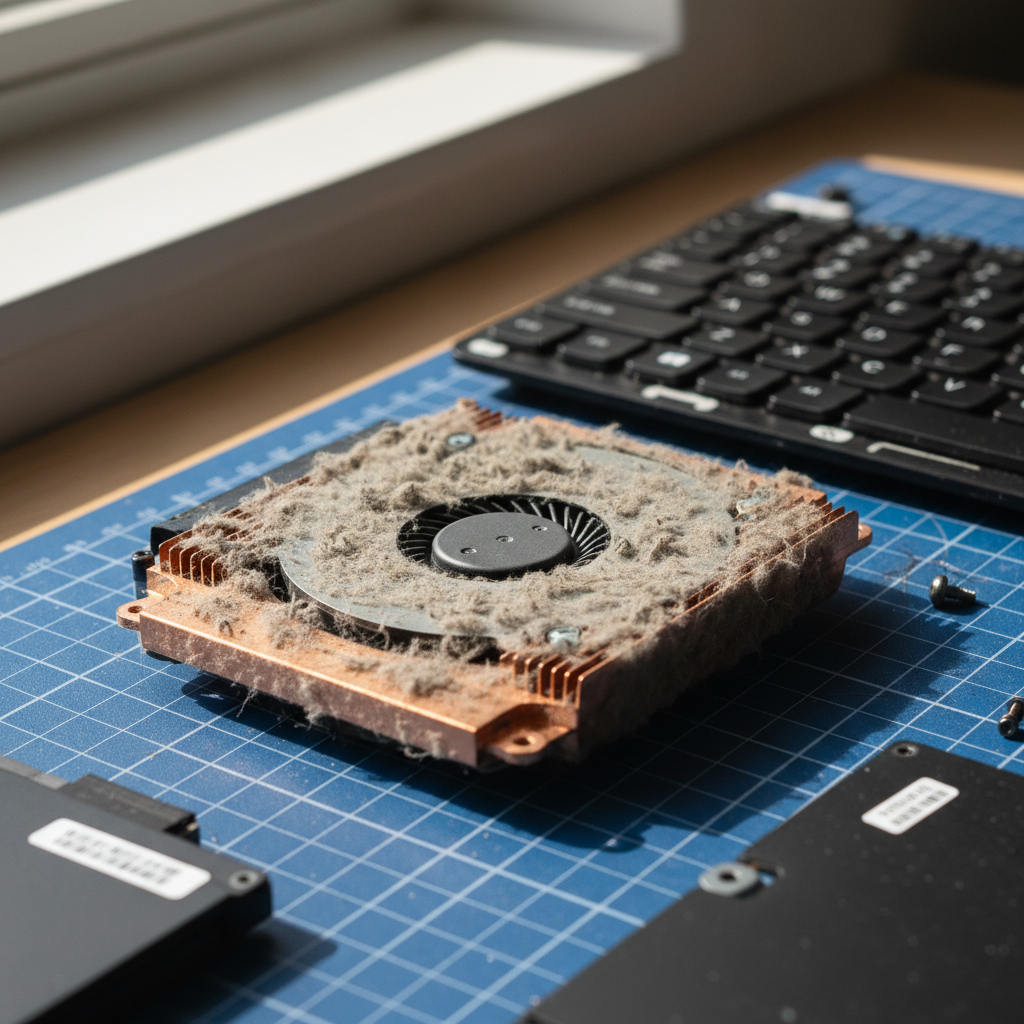 Dust-clogged laptop fan cleaning service in Toronto — Newcastle NSW 2283