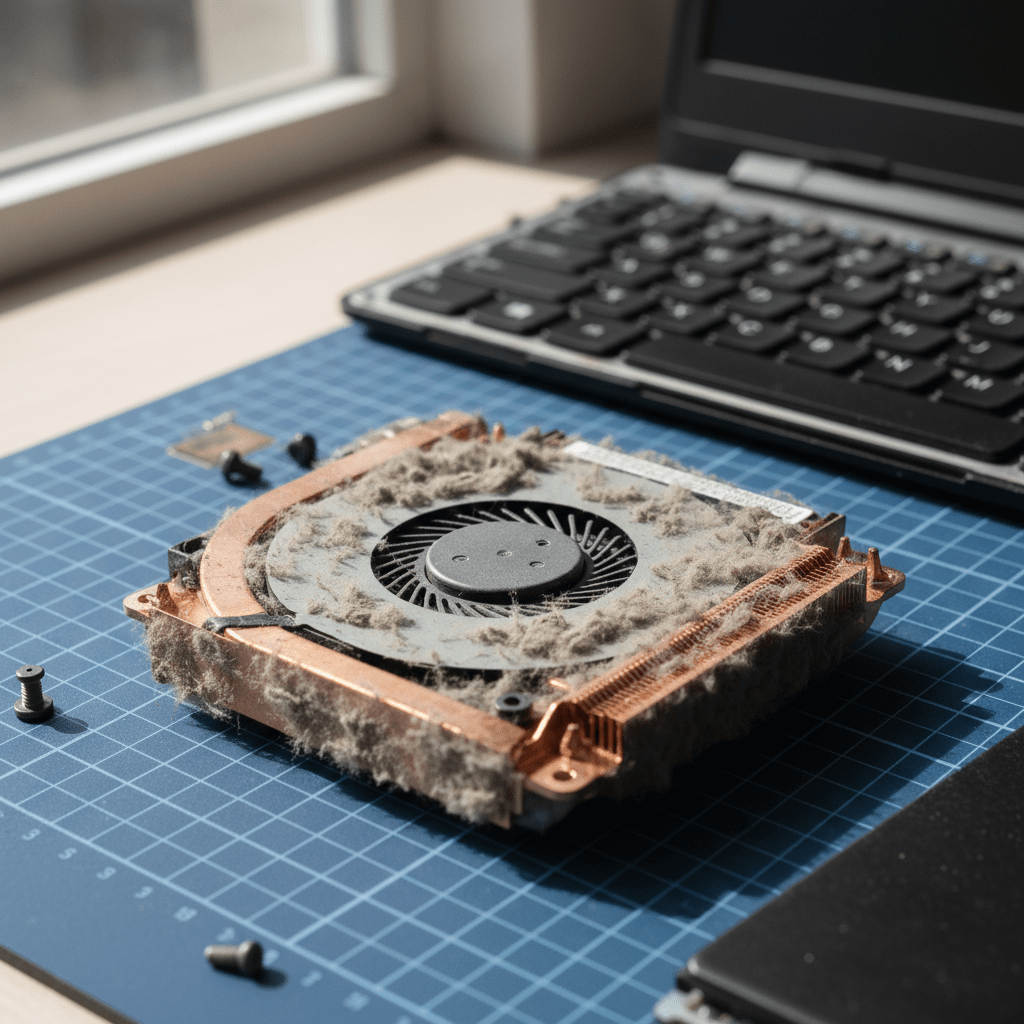 Dust-clogged laptop fan cleaning service in Torrensville — Adelaide SA 5031