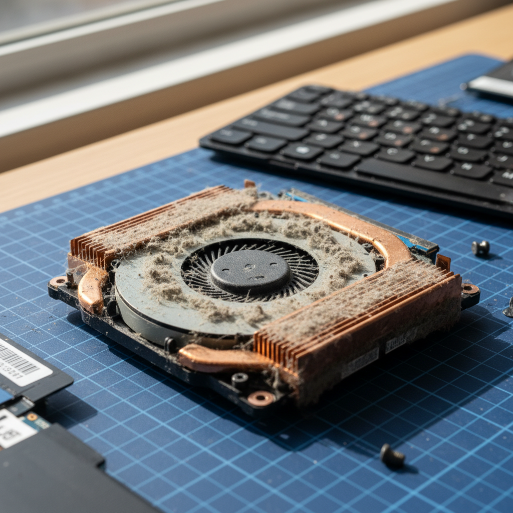 Dust-clogged laptop fan cleaning service in Toukley — Newcastle NSW 2263