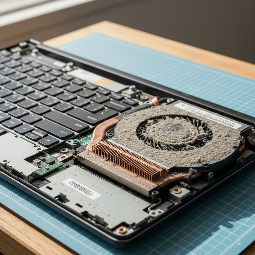 Dust-clogged laptop fan cleaning service in Tumbling Waters — Darwin NT 0822