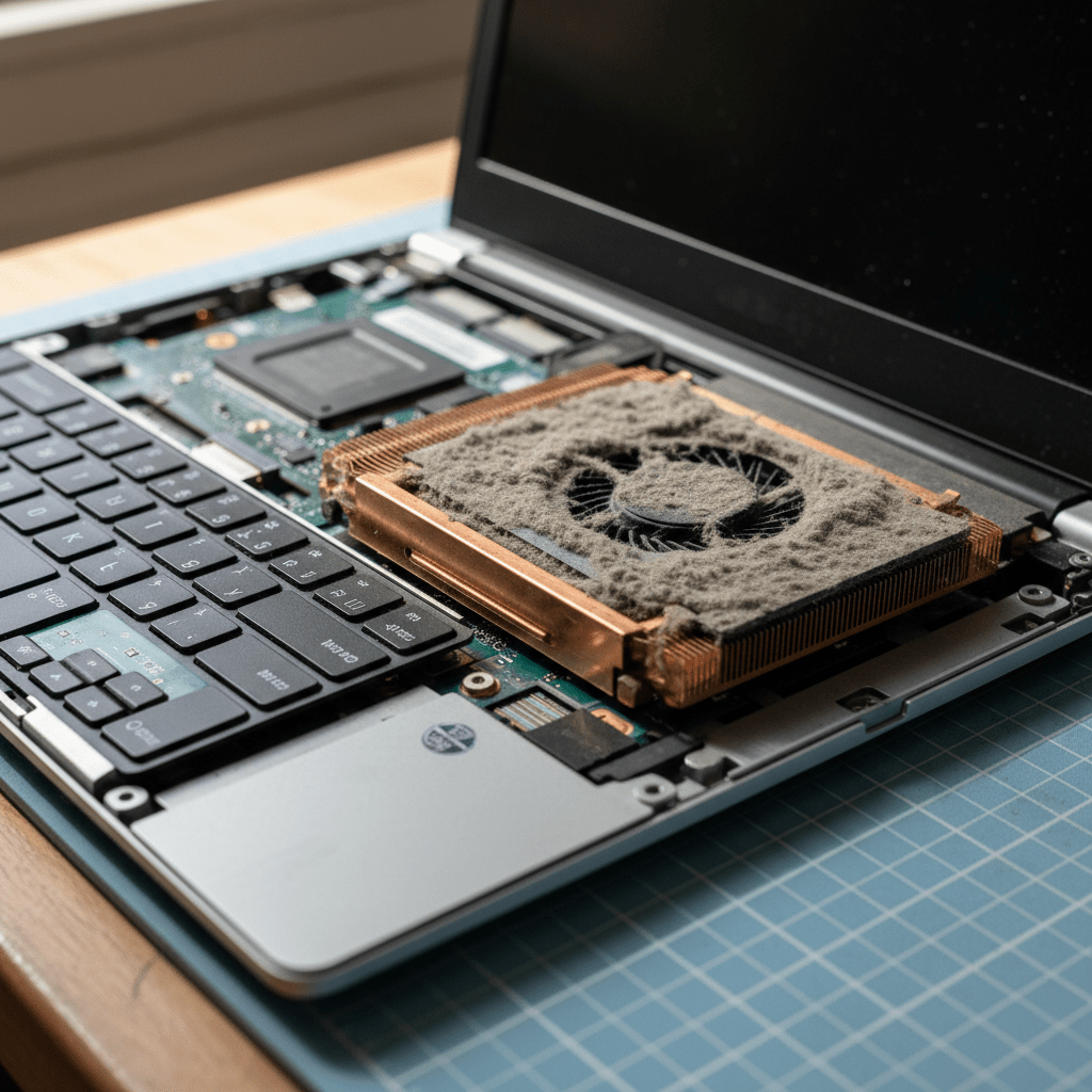Dust-clogged laptop fan cleaning service in Unley Park — Adelaide SA 5061