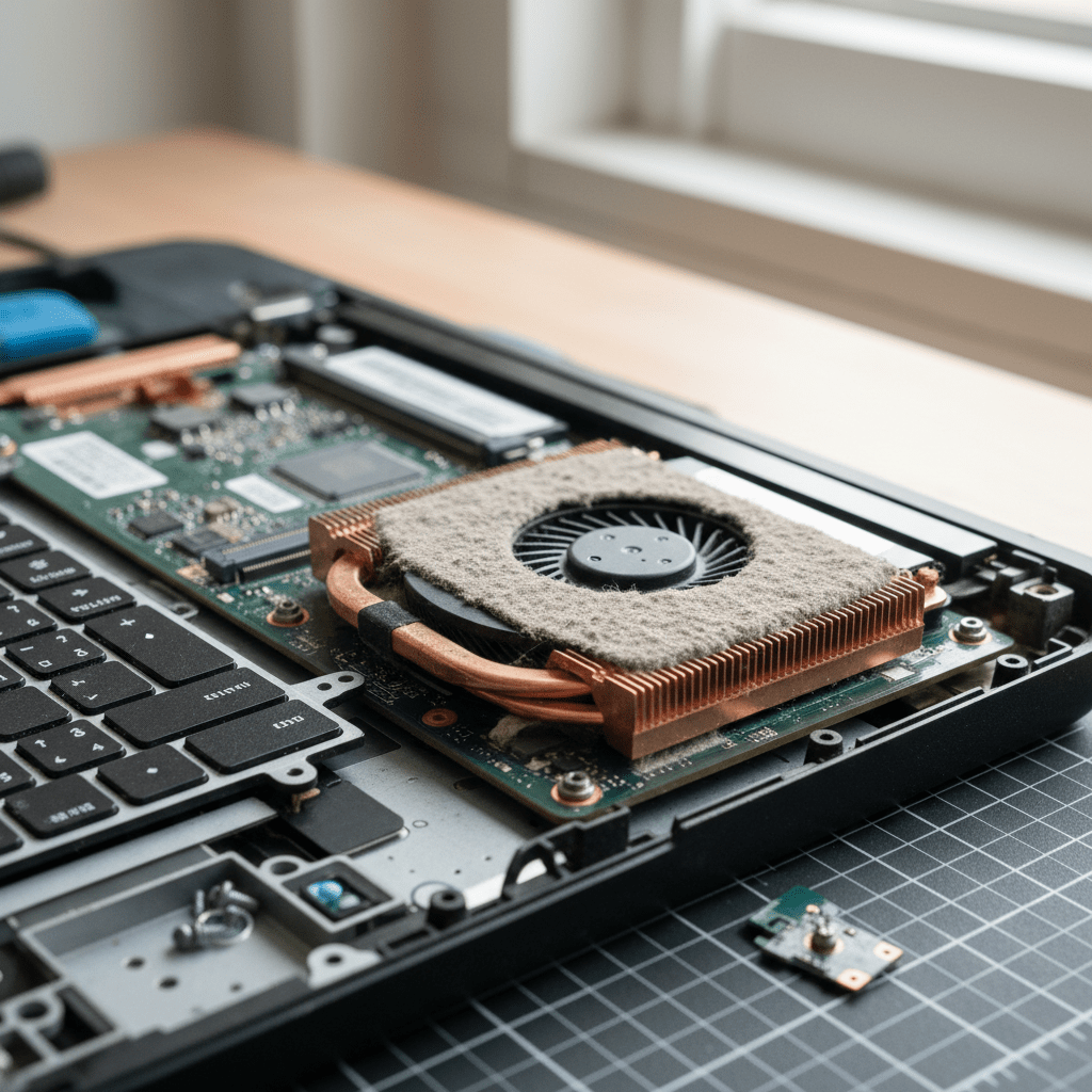 Dust-clogged laptop fan cleaning service in Uraidla — Adelaide SA 5142