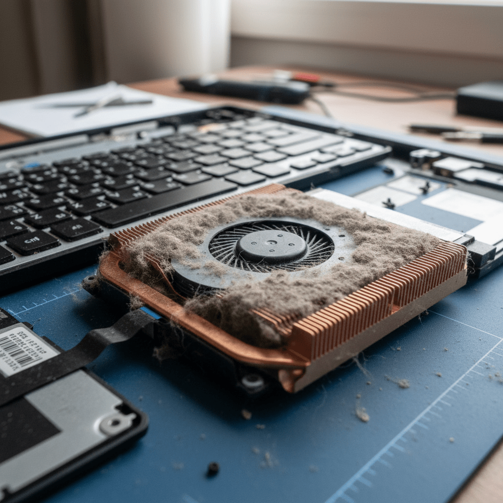 Dust-clogged laptop fan cleaning service in Urrbrae — Adelaide SA 5064