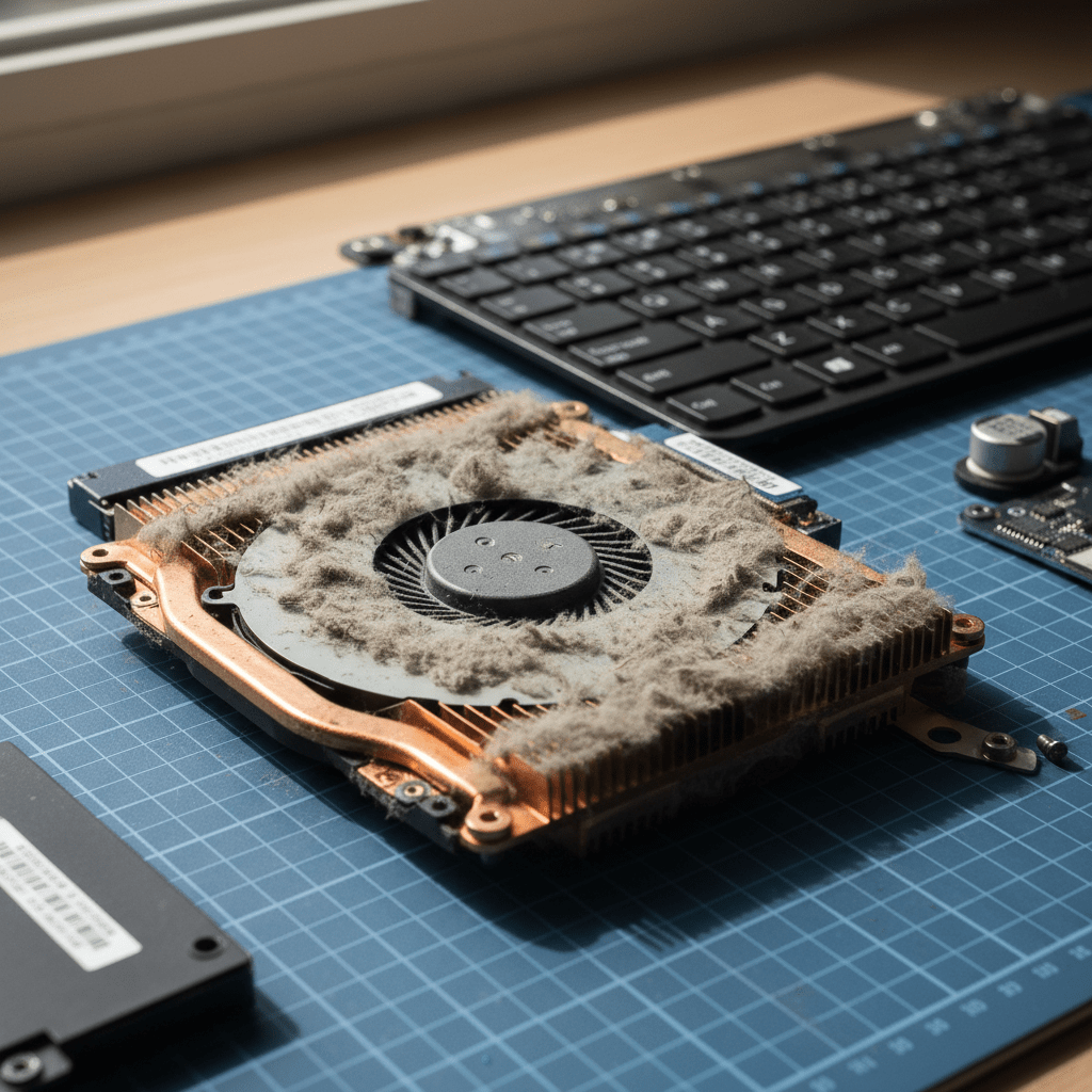 Dust-clogged laptop fan cleaning service in Virginia — Adelaide SA 5120