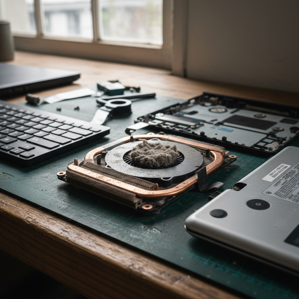 Dust-clogged laptop fan cleaning service in Wadalba — Newcastle NSW 2259