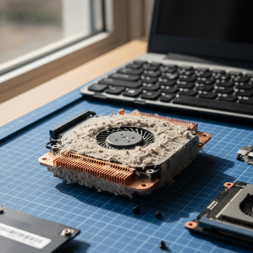 Dust-clogged laptop fan cleaning service in Wallsend South — Newcastle NSW 2287