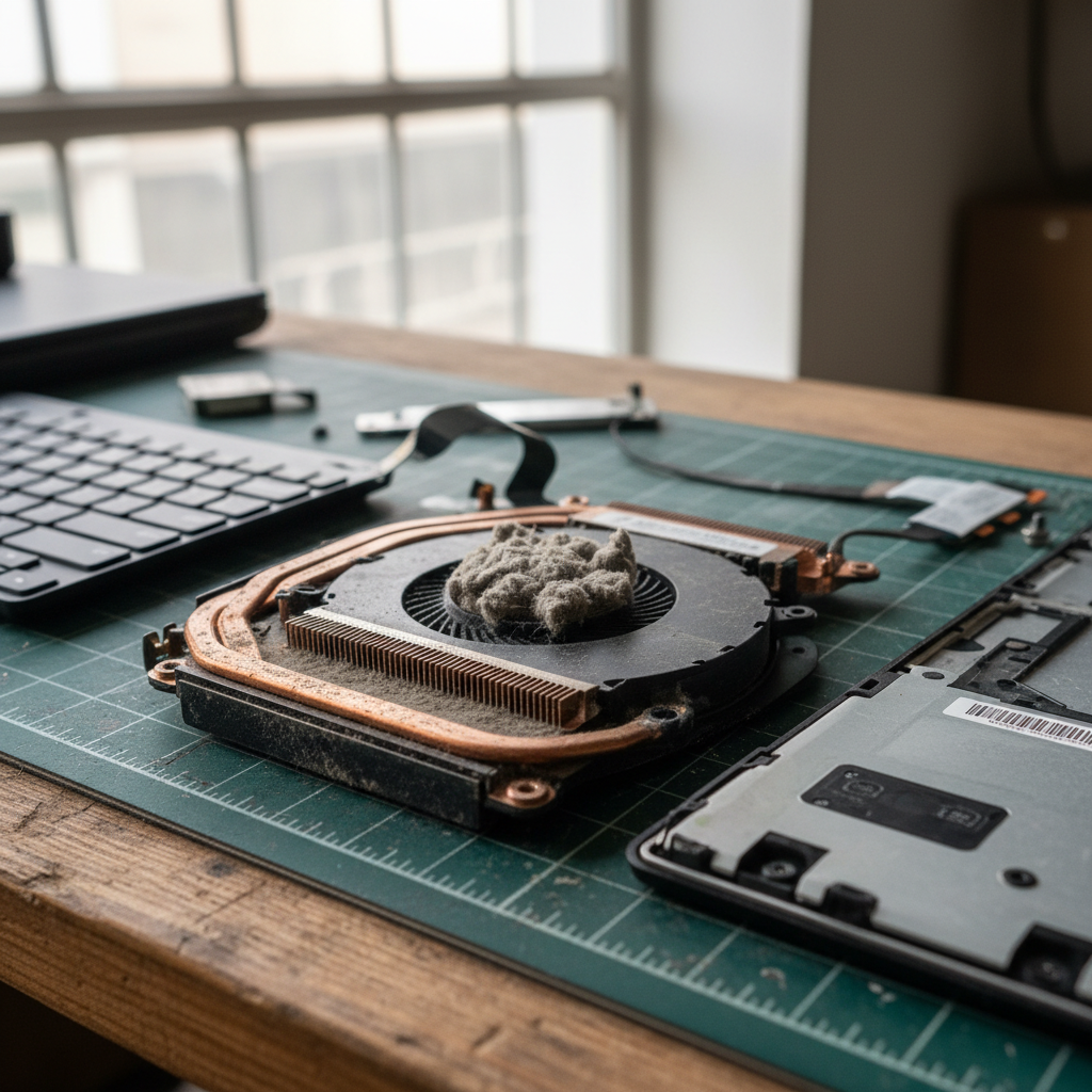 Dust-clogged laptop fan cleaning service in Wangi Wangi — Newcastle NSW 2267