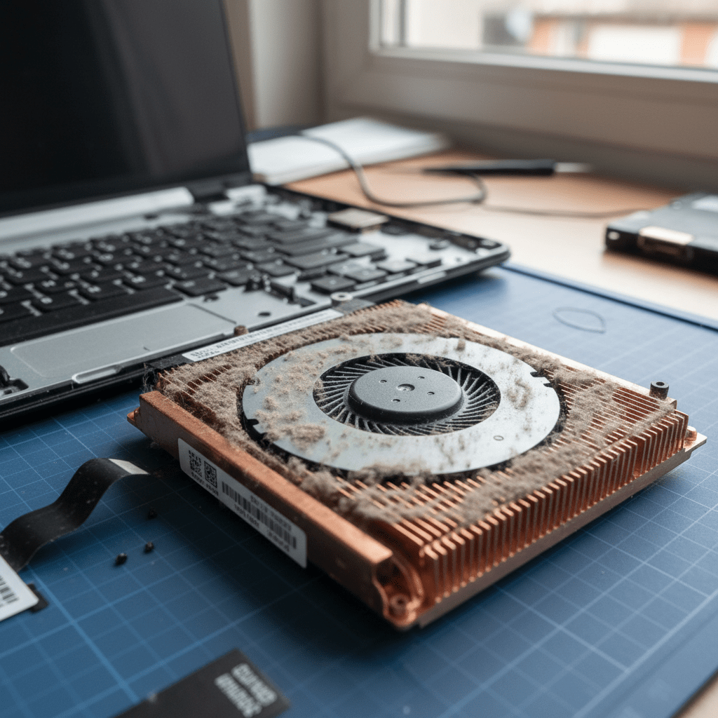 Dust-clogged laptop fan cleaning service in Ward Belt — Adelaide SA 5118