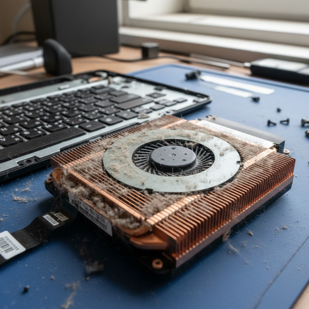 Dust-clogged laptop fan cleaning service in Warners Bay — Newcastle NSW 2282