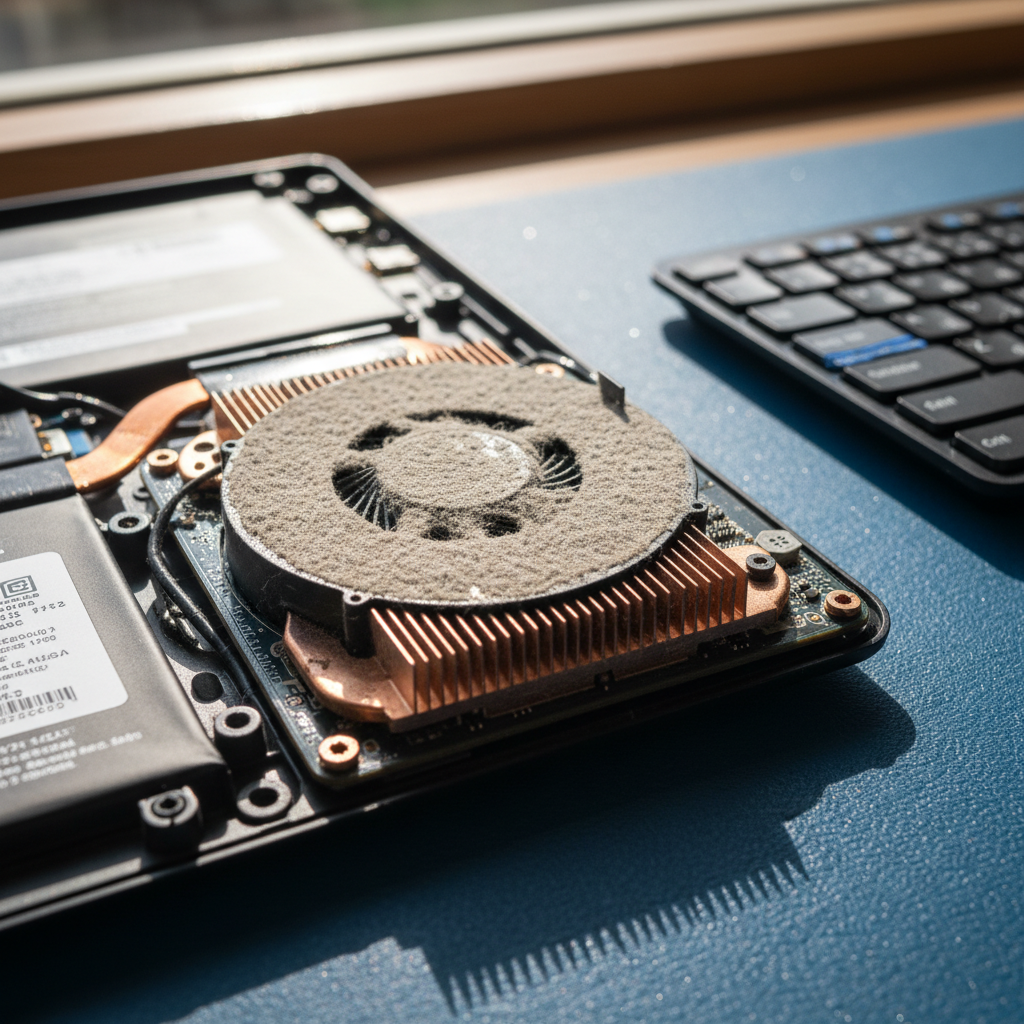 Dust-clogged laptop fan cleaning service in Warnervale — Newcastle NSW 2259