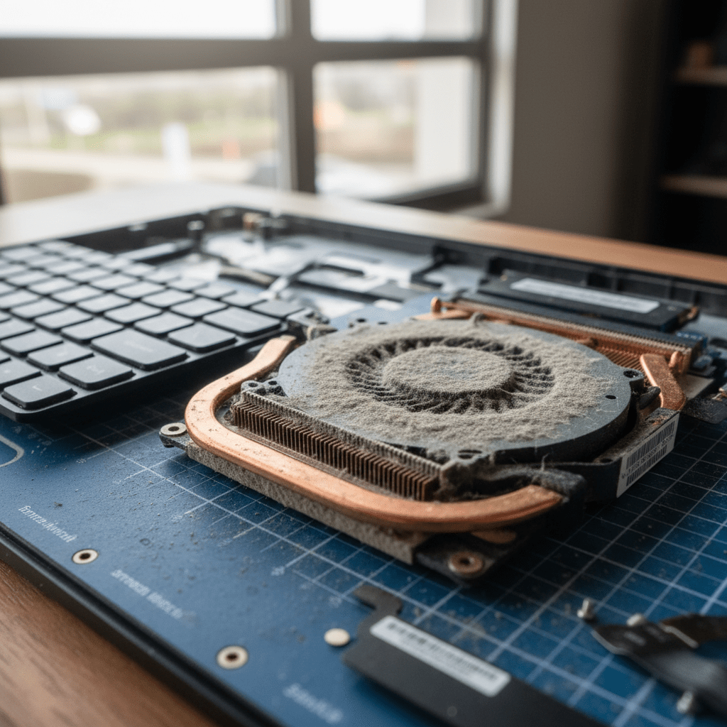 Dust-clogged laptop fan cleaning service in Warradale — Adelaide SA 5046