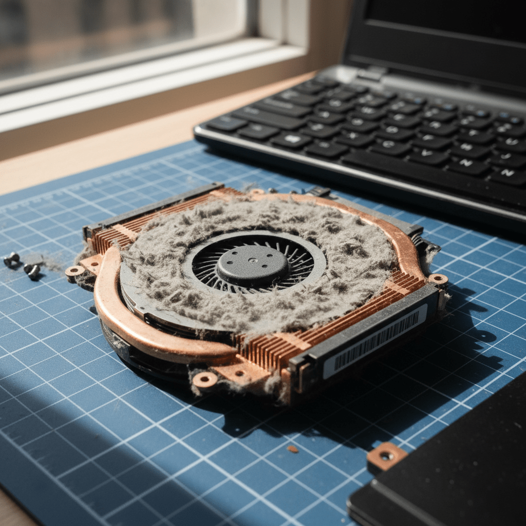 Dust-clogged laptop fan cleaning service in Waterfall Gully — Adelaide SA 5066