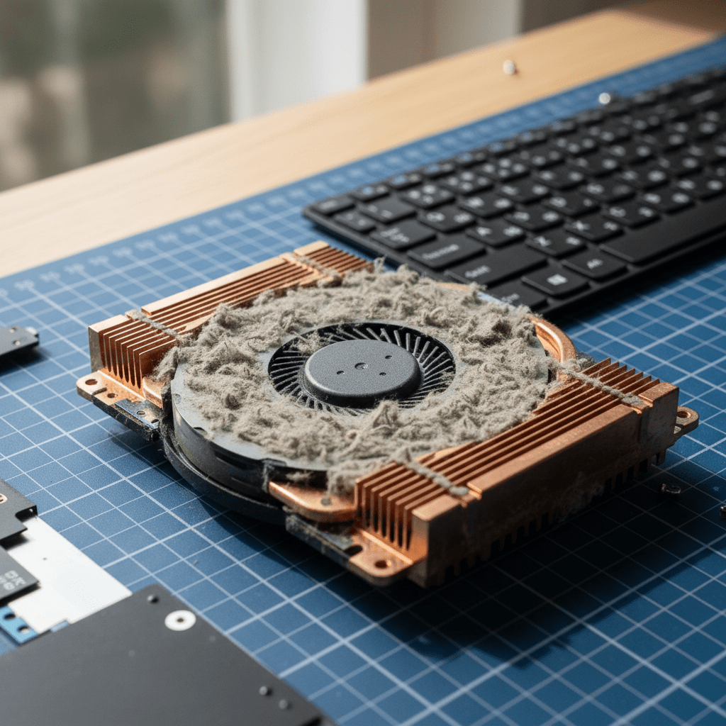 Dust-clogged laptop fan cleaning service in Wattle Park — Adelaide SA 5066