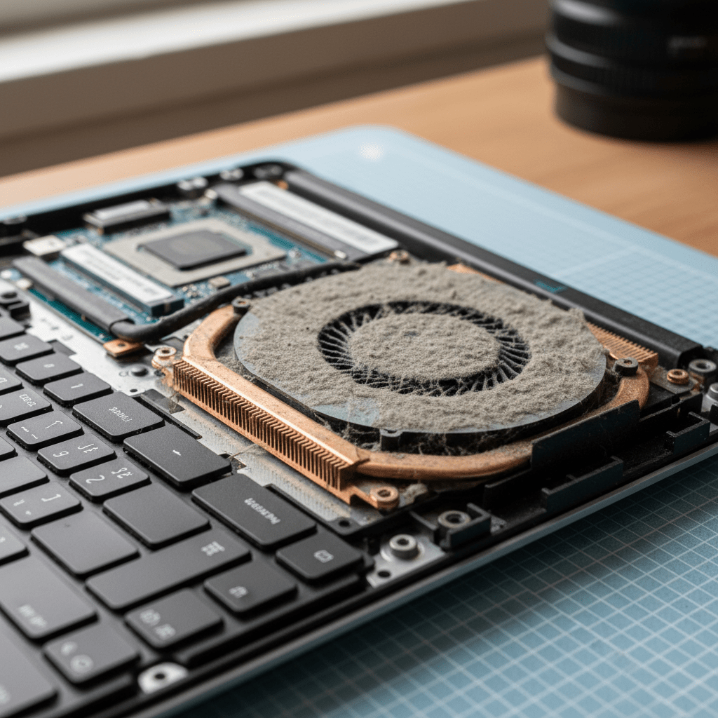 Dust-clogged laptop fan cleaning service in Wayville — Adelaide SA 5034