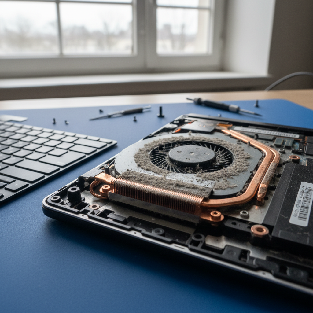 Dust-clogged laptop fan cleaning service in Webbers Creek — Newcastle NSW 2421