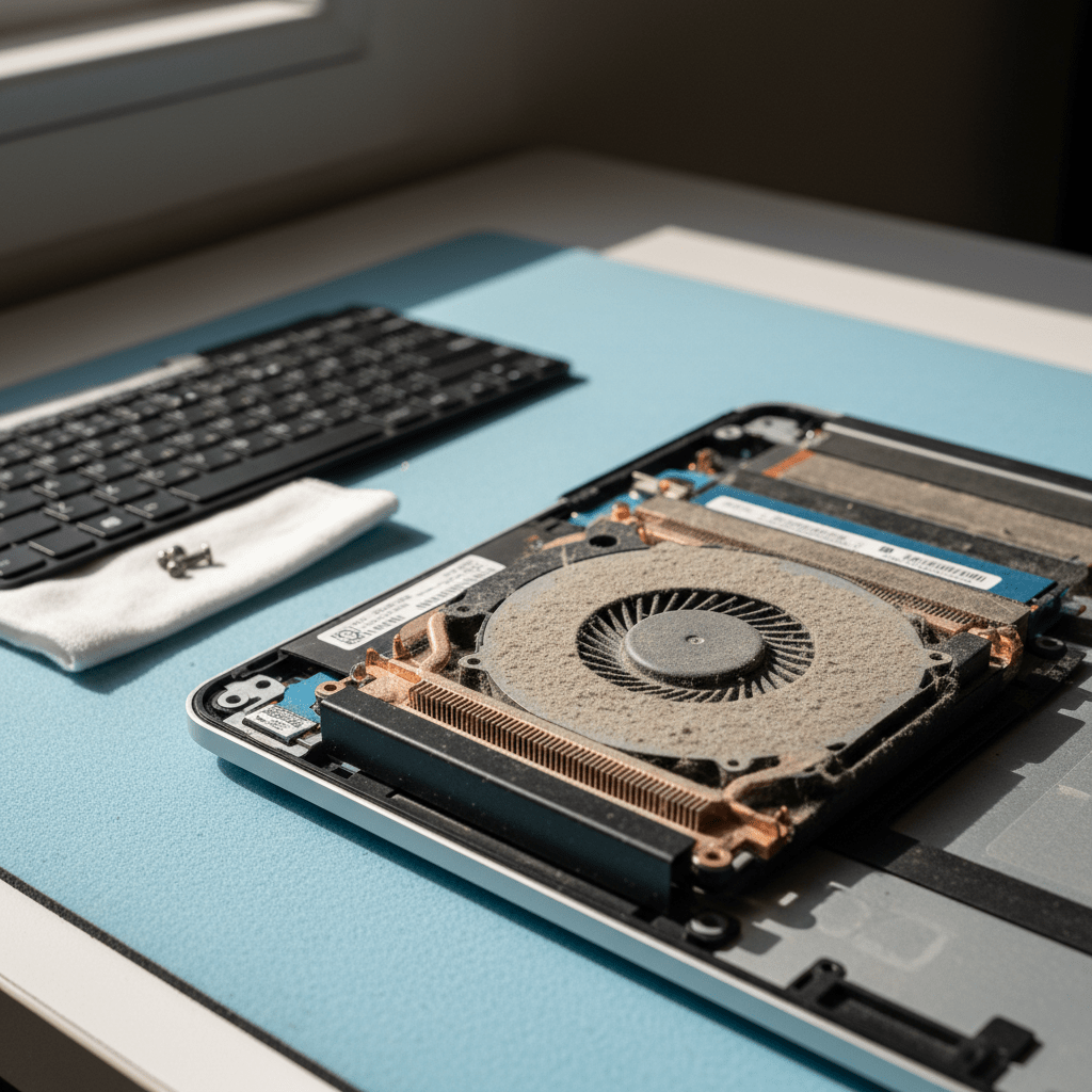 Dust-clogged laptop fan cleaning service in West Hindmarsh — Adelaide SA 5007