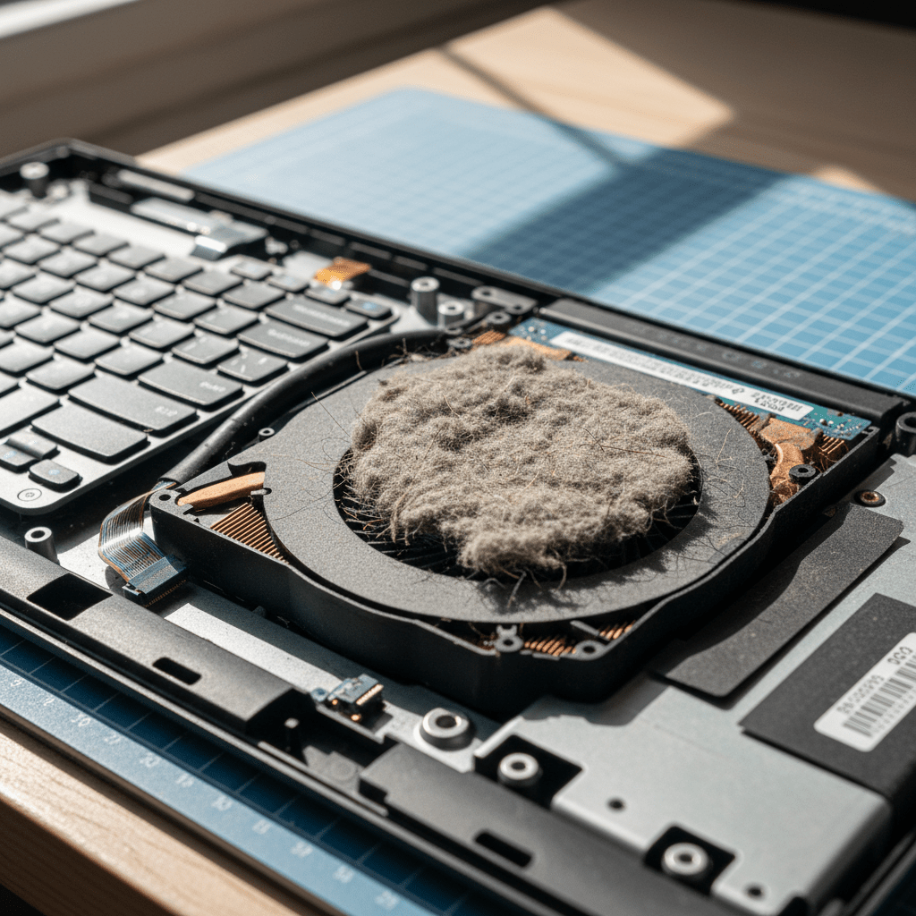Dust-clogged laptop fan cleaning service in Willunga Hill — Adelaide SA 5172