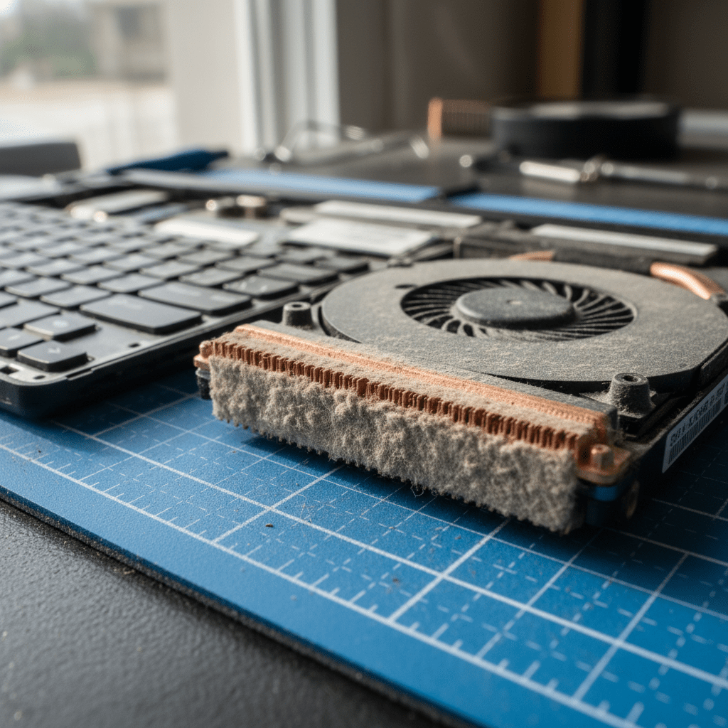 Dust-clogged laptop fan cleaning service in Woodforde — Adelaide SA 5072