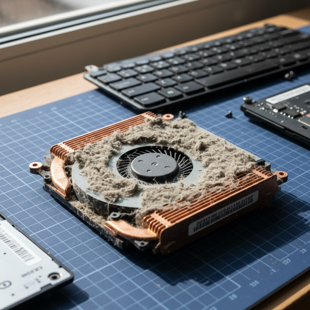 Dust-clogged laptop fan cleaning service in Woodrising — Newcastle NSW 2284