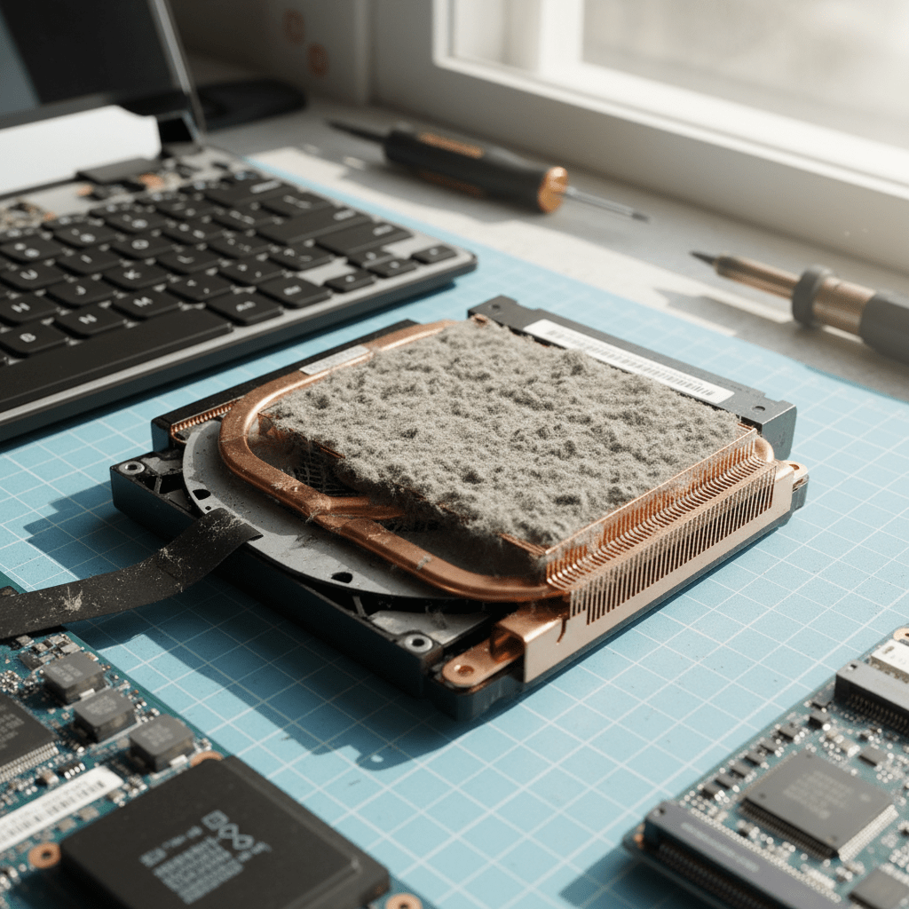 Dust-clogged laptop fan cleaning service in Woodville West — Adelaide SA 5011