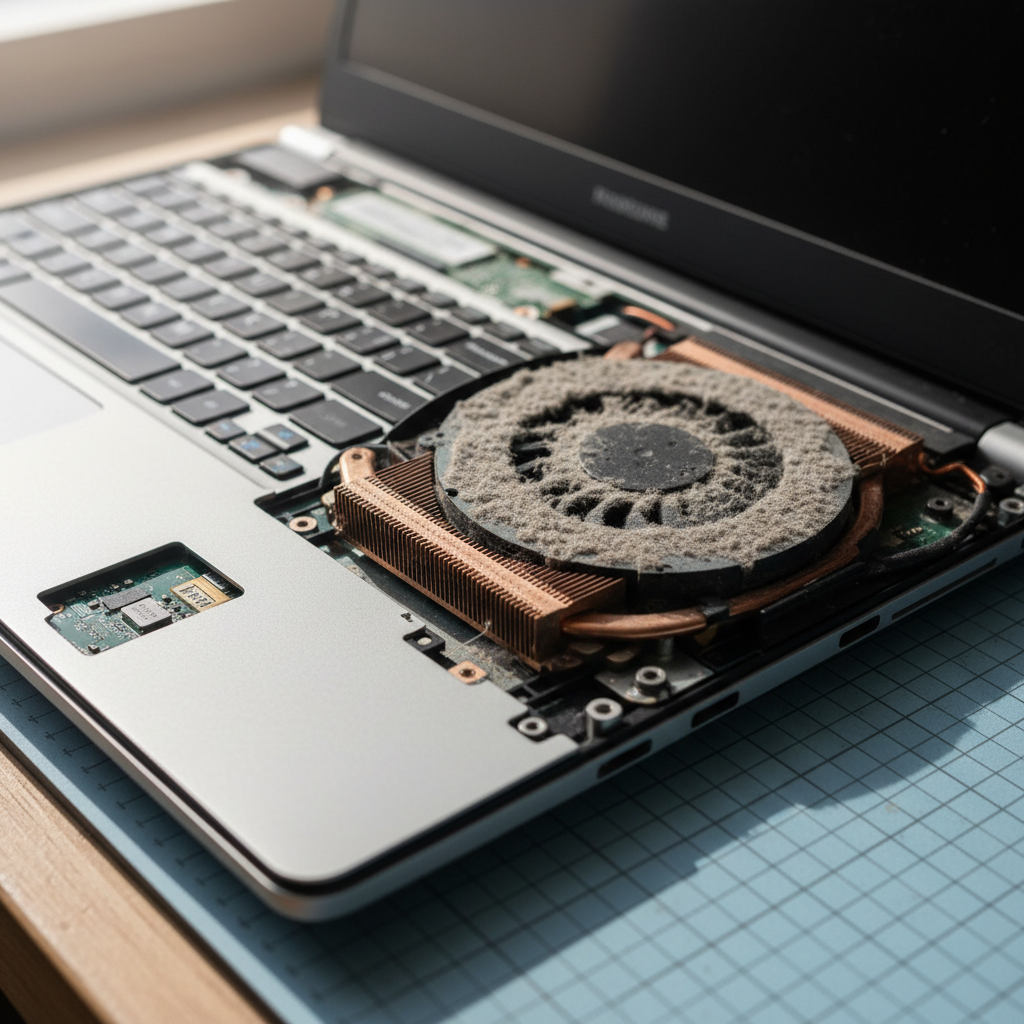Dust-clogged laptop fan cleaning service in Woongarrah — Newcastle NSW 2259