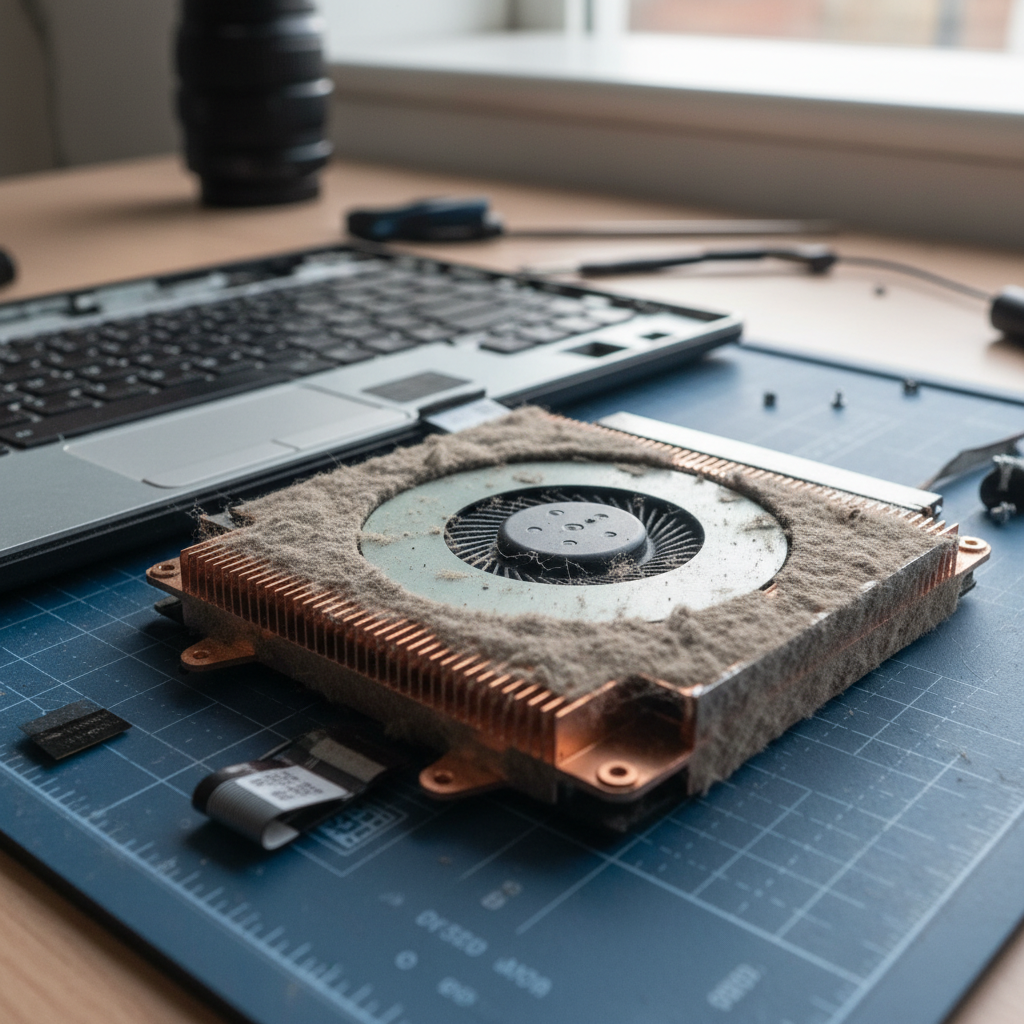 Dust-clogged laptop fan cleaning service in Wybung — Newcastle NSW 2259