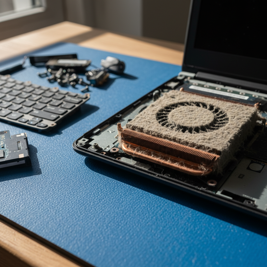Dust-clogged laptop fan cleaning service in Wyee — Newcastle NSW 2259