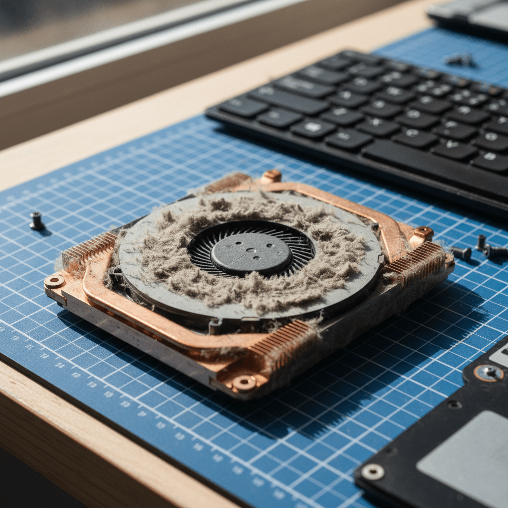 Dust-clogged laptop fan cleaning service in Wynn Vale — Adelaide SA 5127
