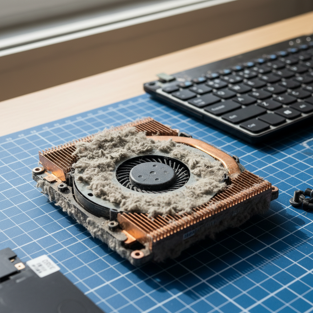 Dust-clogged laptop fan cleaning service in Wyongah — Newcastle NSW 2259
