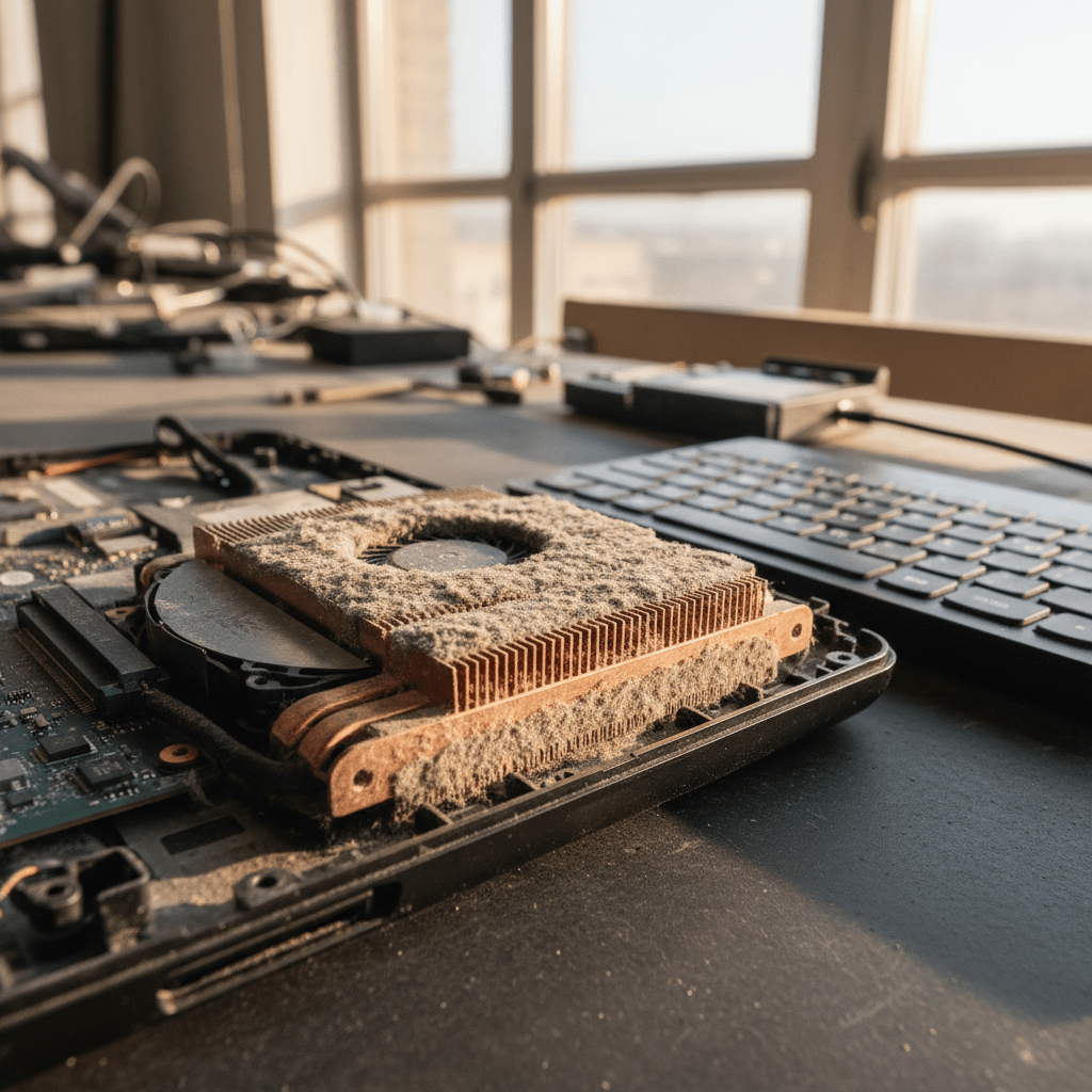 Dust-clogged laptop fan cleaning service in Yattalunga — Adelaide SA 5114