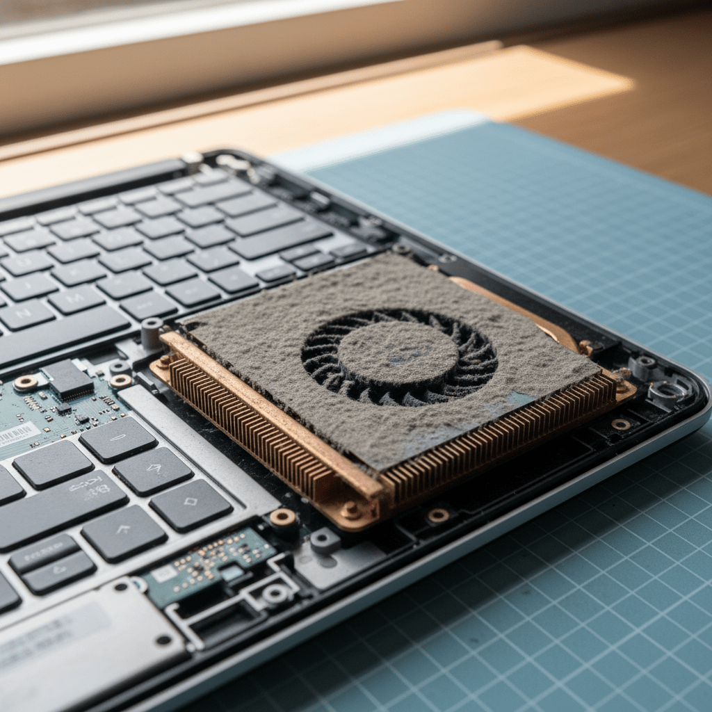 Dust-clogged laptop fan cleaning service in Yundi — Adelaide SA 5172