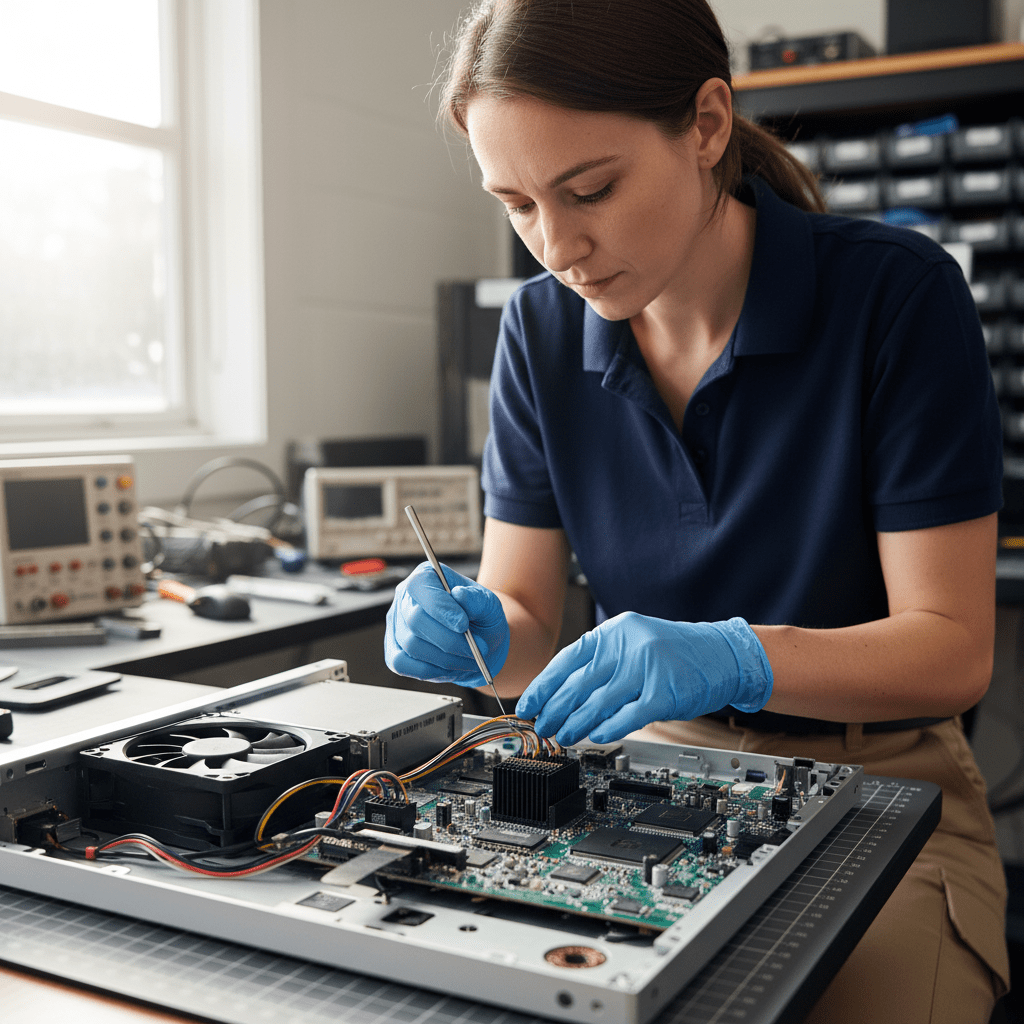 Skilled technician performing Mac Studio data recovery on M2 Max & M2 Ultra Mac Australia models. Specialising in Apple Silicon.
