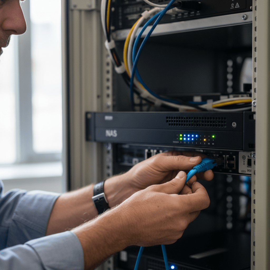 Managed backup services for computers in Sydney, showcasing our extensive experience with robust NAS and server equipment.