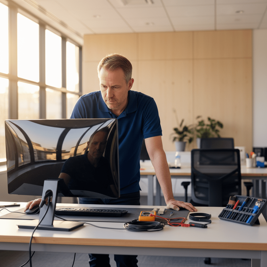 Expert monitor repair services in Australia. Our technicians diagnose and fix all types of computer monitor issues, from power problems to cracked screens.
