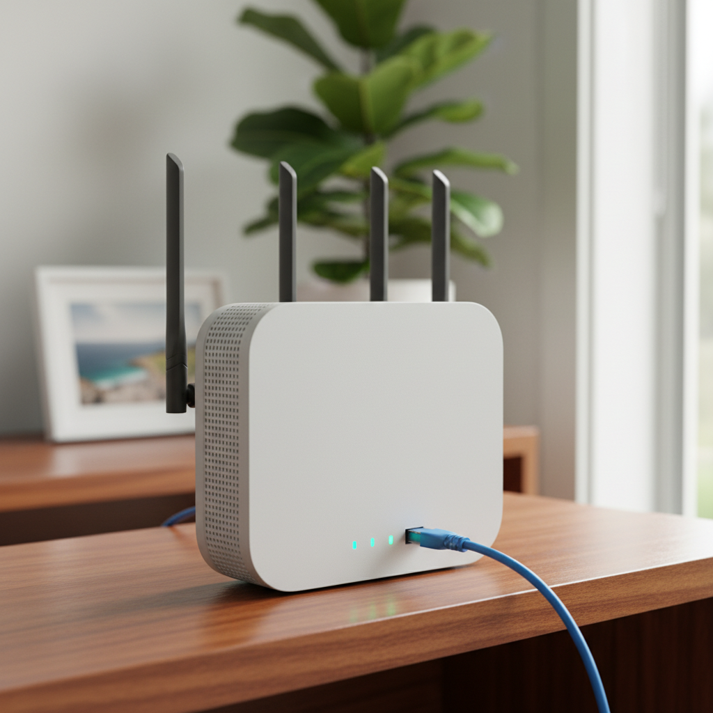 NBN router and WiFi setup service in Adelaide Airport — UNKNOWN 5950