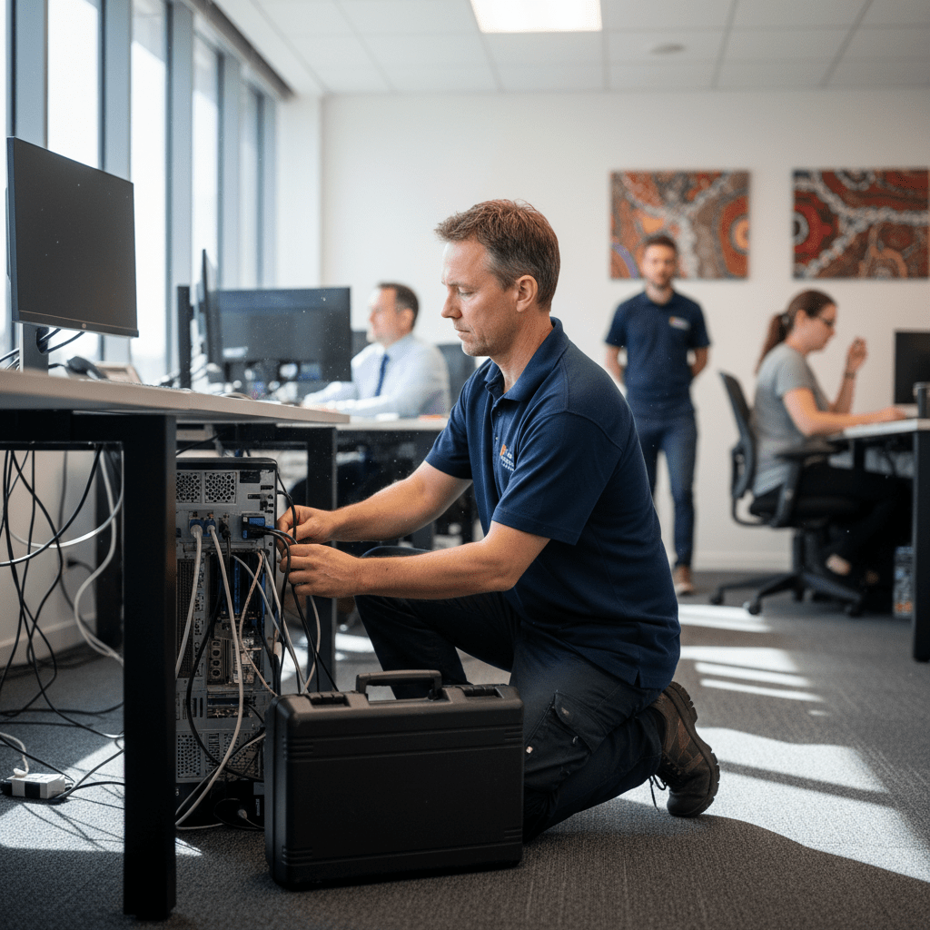 Professional onsite IT support in Canberra, with experienced technicians providing hands-on hardware and software solutions.
