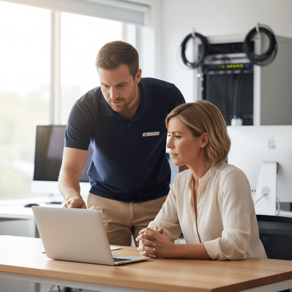 Expert small business IT support in unknown suburb. Our technicians provide comprehensive solutions for network setup, cloud, and cybersecurity.