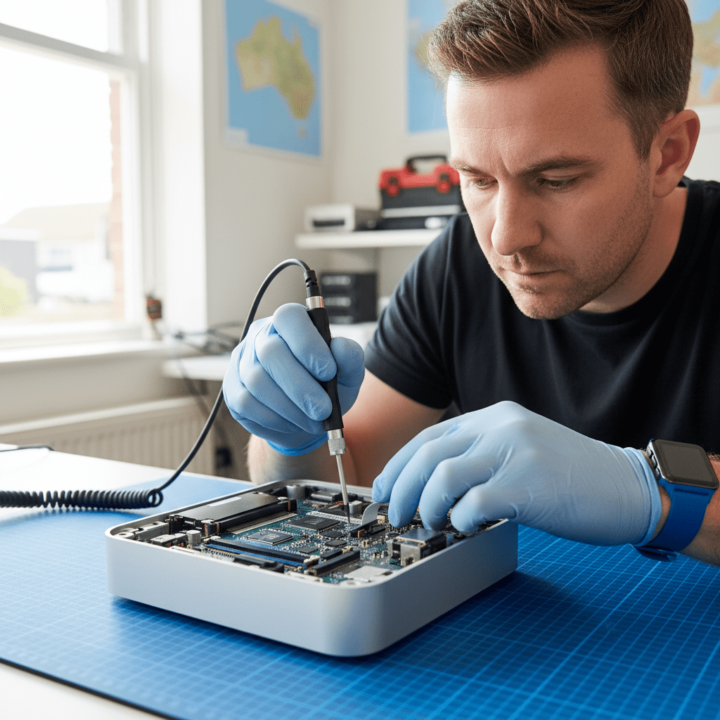 T2 Intel Mac mini 2018 data recovery in Australia. Specialists retrieve data from T2 security chip models.