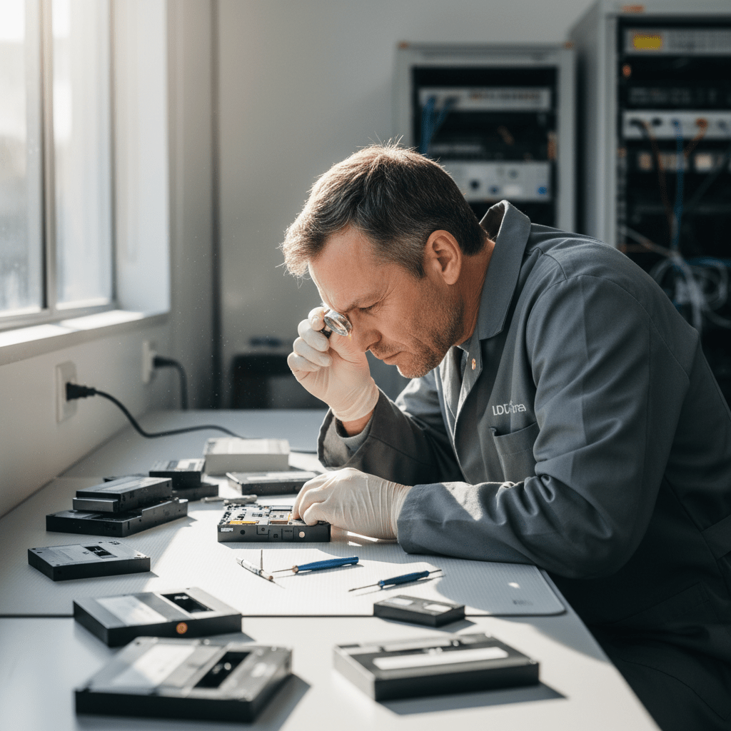 Expert tape data recovery services in Australia for LTO, DAT, DLT, and legacy formats, ensuring critical business data is restored.