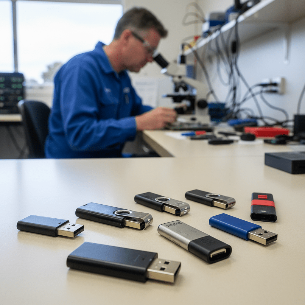 Professional USB flash drive recovery services in Australia, helping retrieve lost data from damaged or corrupted USB sticks.