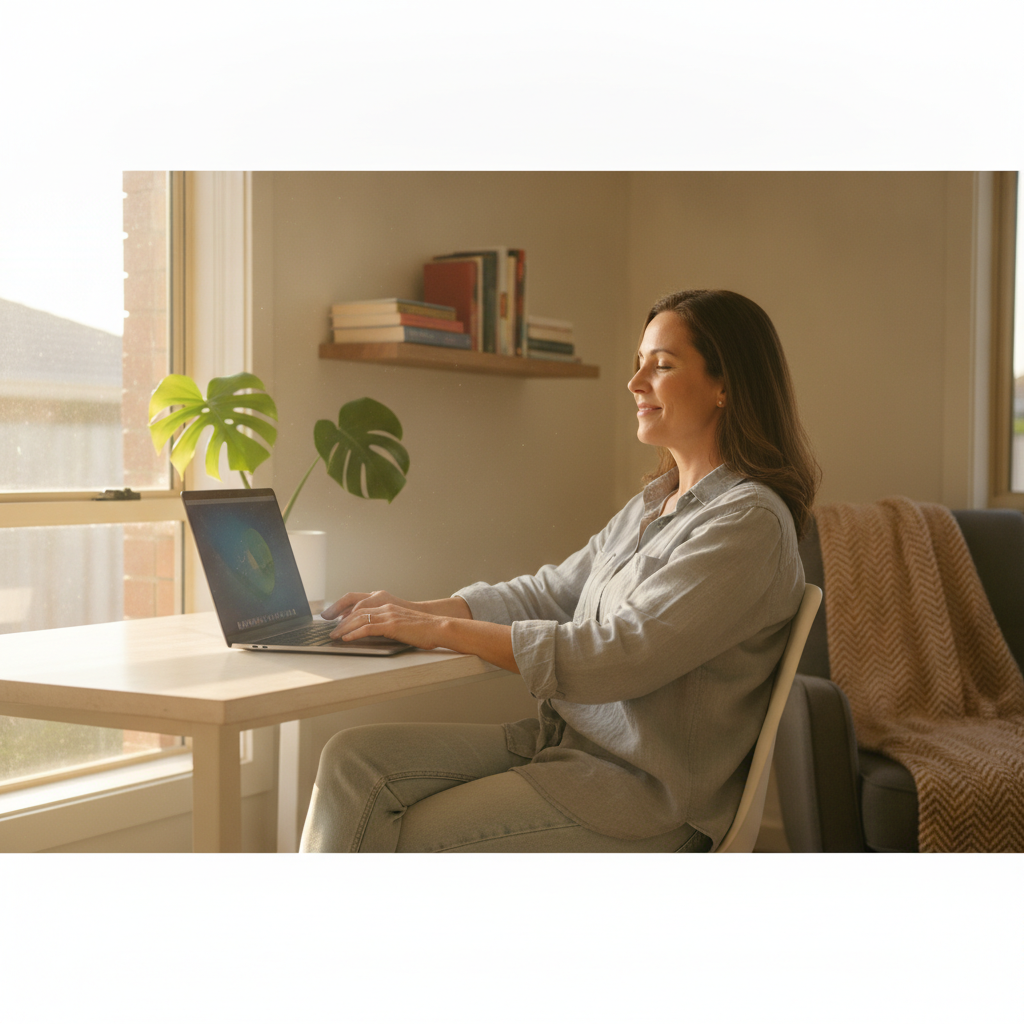 Computer cleaning in Abbotsbury (2176) — a local resident at home with a clean, fast, dust-free computer running cool and quiet