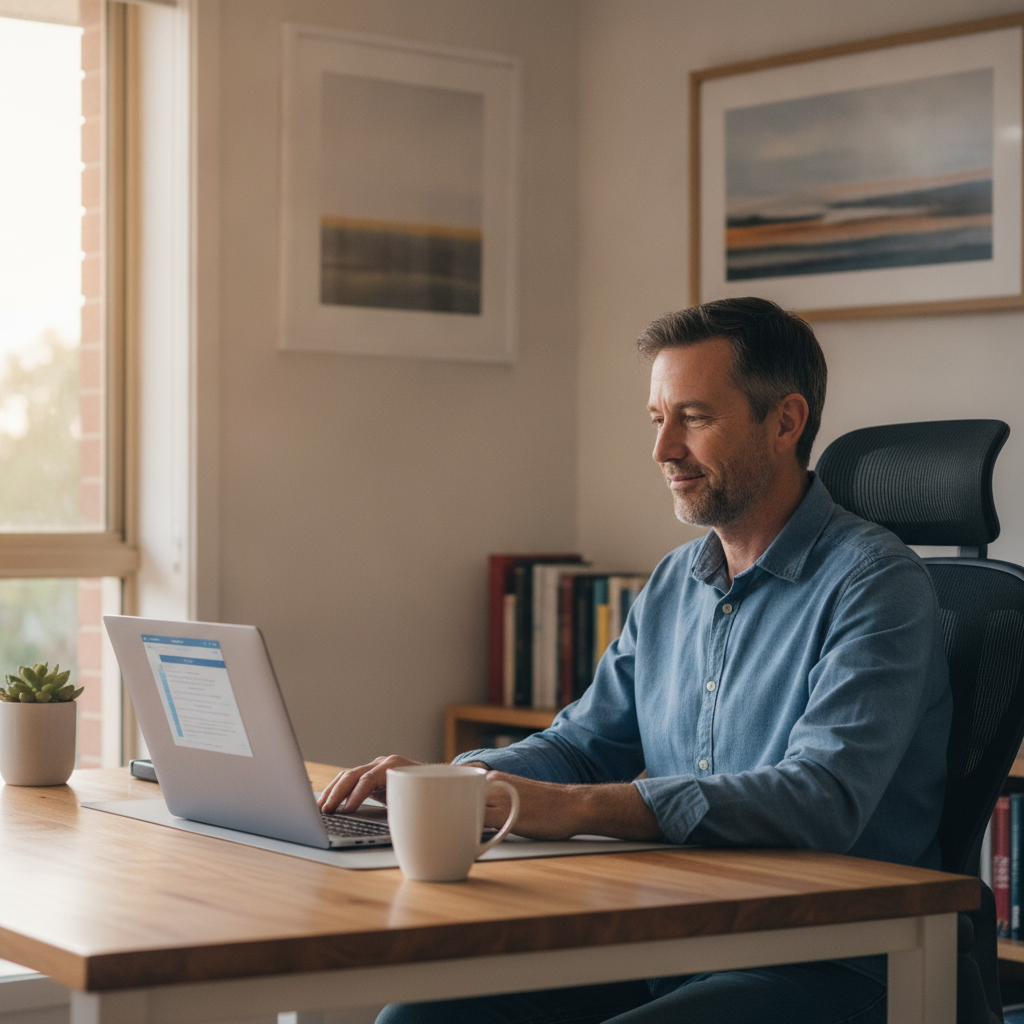Computer cleaning in Alexander Heights (6064) — a local resident at home with a clean, fast, dust-free computer running cool and quiet