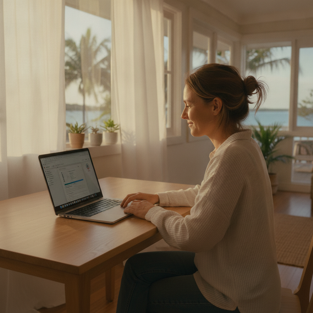 Computer cleaning in Amity Point (4183) — a local resident at home with a clean, fast, dust-free computer running cool and quiet