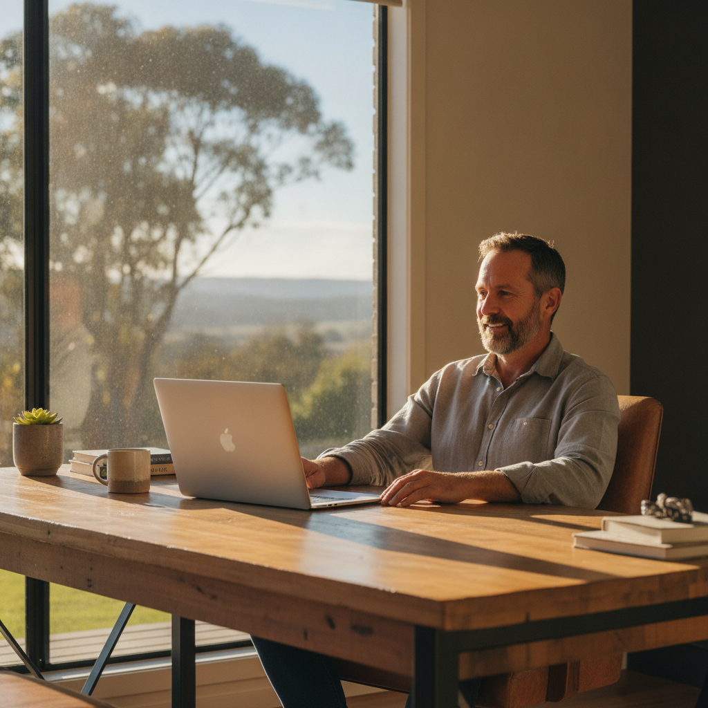 Computer cleaning in Annangrove (2156) — a local resident at home with a clean, fast, dust-free computer running cool and quiet